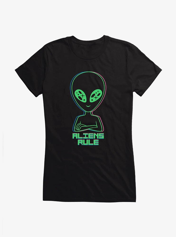 Hot Topic Aliens Rule Girls T-Shirt