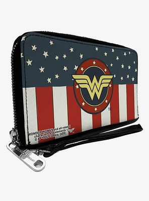 DC Comics Wonder Woman Logo Americana Zip Around Wallet