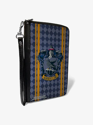 Harry Potter Ravenclaw Crest Stripes Diamonds Zip Around Wallet