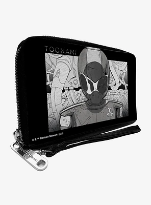 Toonami Robot Tom Sketch Pose Zip Around Wallet