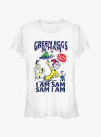 Dr. Seuss I Am Sam Green Eggs and Ham Girls T- Shirt