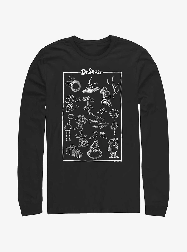 Dr. Seuss Collection Poster Long-Sleeve T-Shirt