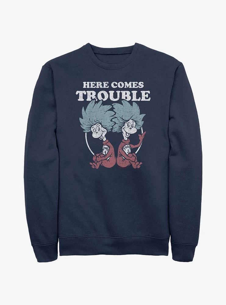 Dr. Seuss Thing 1 and 2 Trouble Sweatshirt