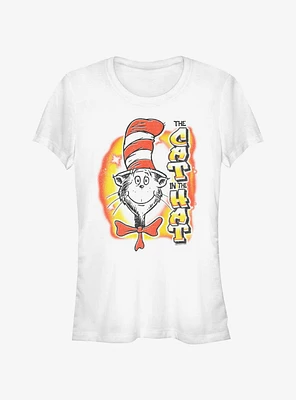 Dr. Seuss The Cat Hat Airbrush Girls T- Shirt