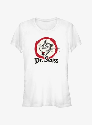 Dr. Seuss The Cat Badge Girls T- Shirt