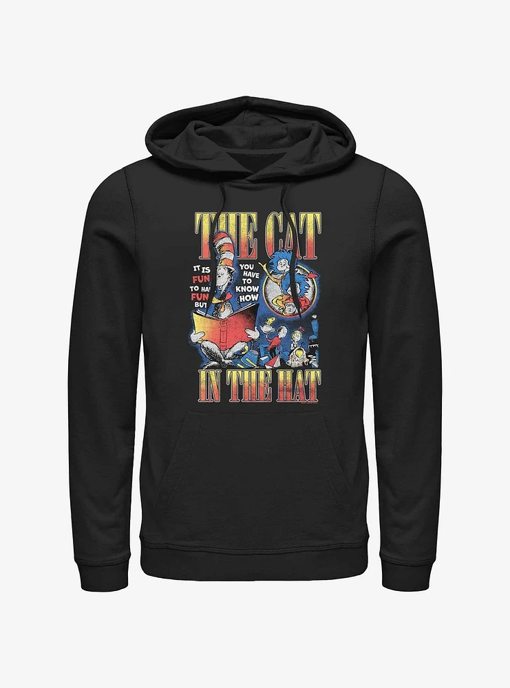 Dr. Seuss The Cat Hat Reading Book Hoodie