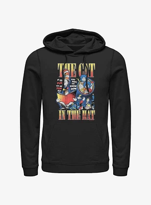 Dr. Seuss The Cat Hat Reading Book Hoodie