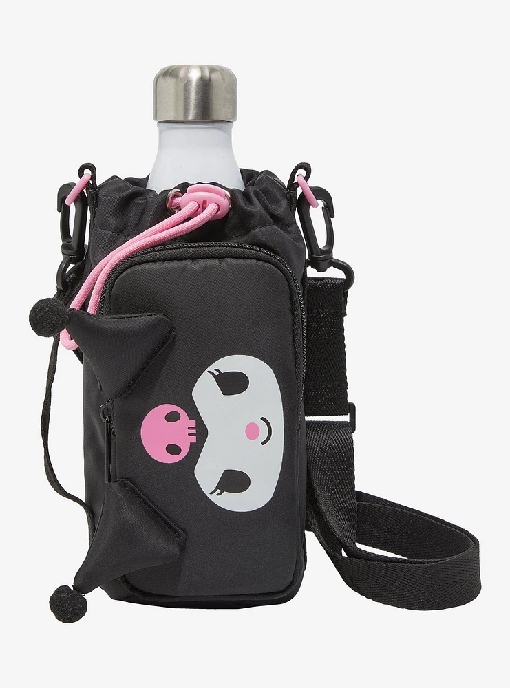 Kuromi Face Water Bottle Sling