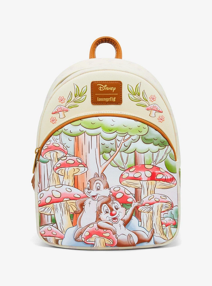 Loungefly Disney Chip 'N' Dale Mushroom Forest Mini Backpack