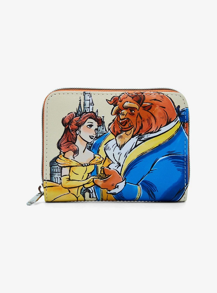 Loungefly Disney Beauty And The Beast Couple Rose Mini Wallet