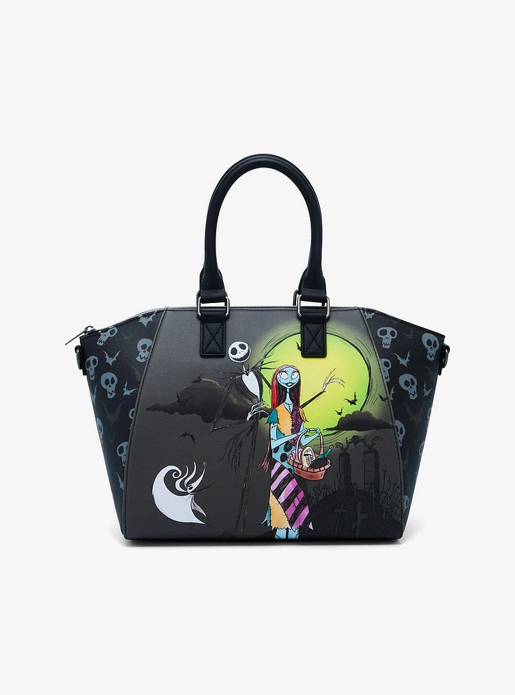 Loungefly The Nightmare Before Christmas Jack & Sally Picnic Satchel Bag Hot Topic Exclusive