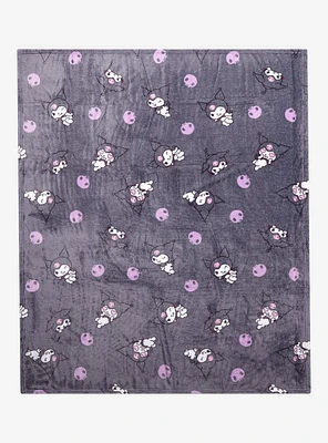 Kuromi Skull Toss Throw Blanket