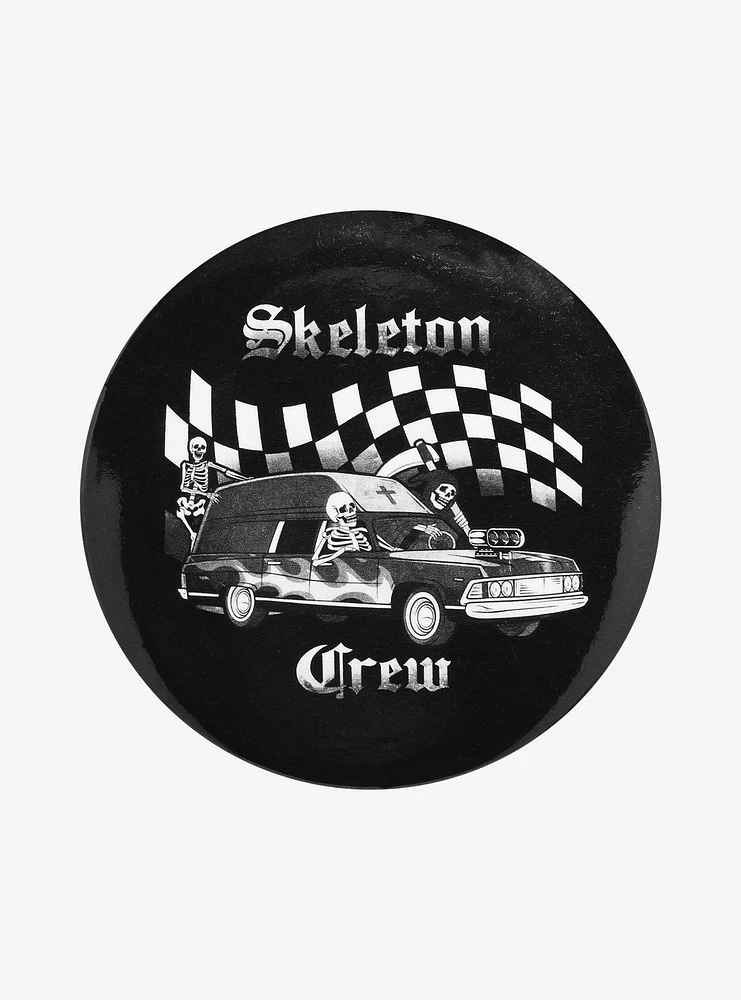 Skeleton Crew Hearse 3 Inch Button