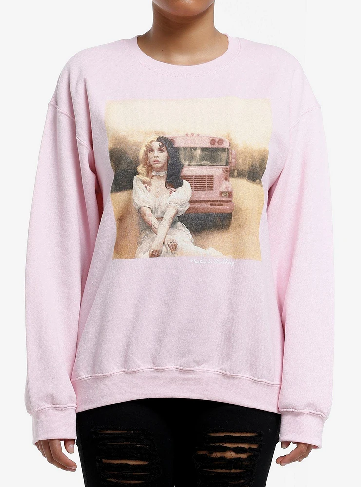 Logo amp; Rose Cotton Crewneck Sweatshirt