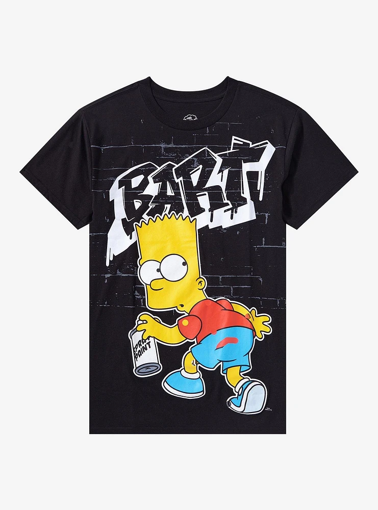 The Simpsons Bart Graffiti Flock T-Shirt