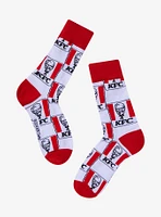 KFC Chicken Bucket Allover Print Crew Socks - BoxLunch Exclusive