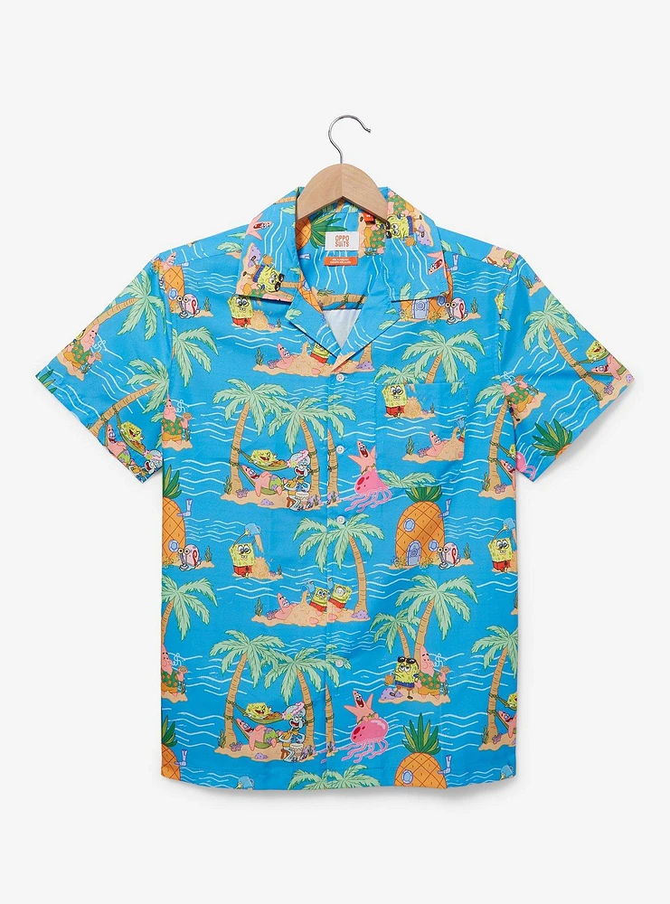 OppoSuits SpongeBob SquarePants Island Allover Print Woven Button-Up - BoxLunch Exclusive