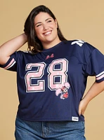 Disney Minnie Mouse Cropped Women's Plus Football Jersey - BoxLunch Exclusive