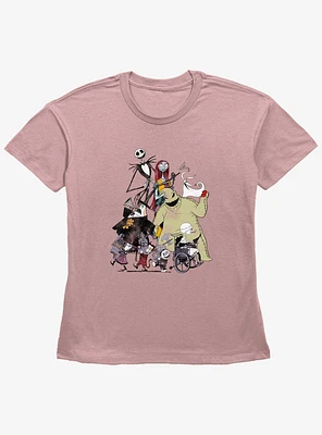 Disney The Nightmare Before Christmas Group Shot Girls Straight Fit T-Shirt