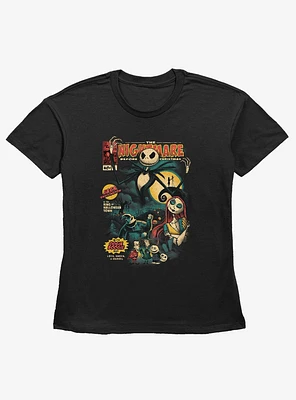 Disney The Nightmare Before Christmas Comic Cover Girls Straight Fit T-Shirt