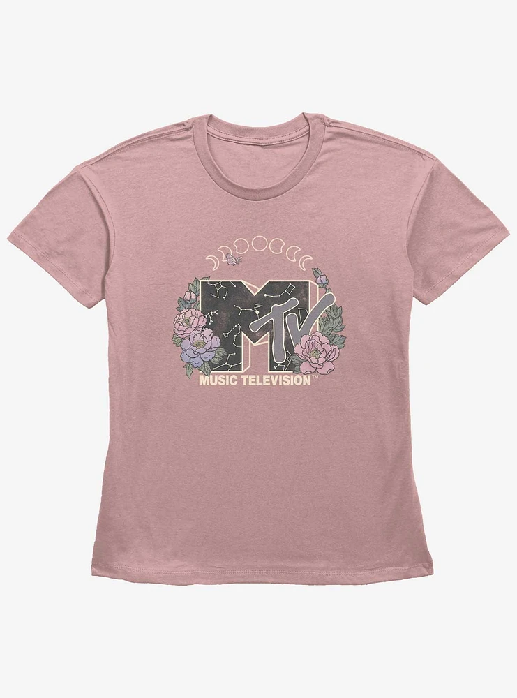 MTV Celestial Floral Girls Straight Fit T-Shirt