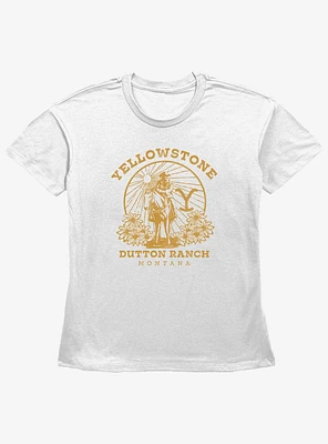 Yellowstone Dutton Ranch Girls Straight Fit T-Shirt
