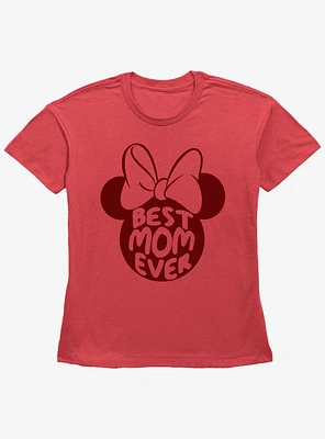 Disney Minnie Mouse Best Mom Ever Girls Straight Fit T-Shirt