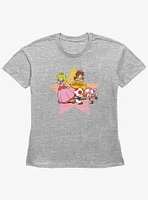 Nintendo Princess Peach and Daisy Star Girls Straight Fit T-Shirt