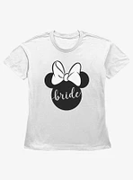 Disney Minnie Mouse Bow Bride Girls Straight Fit T-Shirt