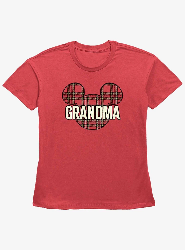Disney Mickey Mouse Grandma Holiday Patch Girls Straight Fit T-Shirt