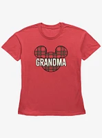 Disney Mickey Mouse Grandma Holiday Patch Girls Straight Fit T-Shirt