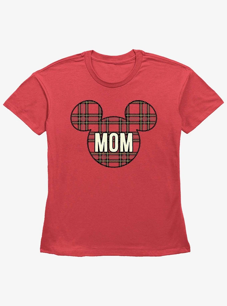 Disney Mickey Mouse Mom Holiday Patch Girls Straight Fit T-Shirt