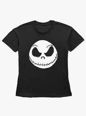 Disney The Nightmare Before Christmas Big Face Jack Girls Straight Fit T-Shirt