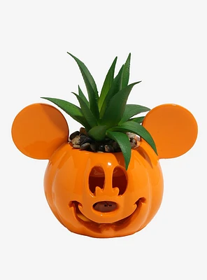 Disney Mickey Mouse Pumpkin Light-Up Faux Succulent Planter