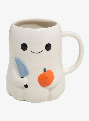 Ghost Knife Pumpkin Mug