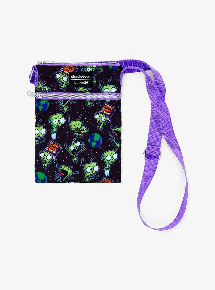 Loungefly Invader Zim GIR Toss Passport Crossbody Bag