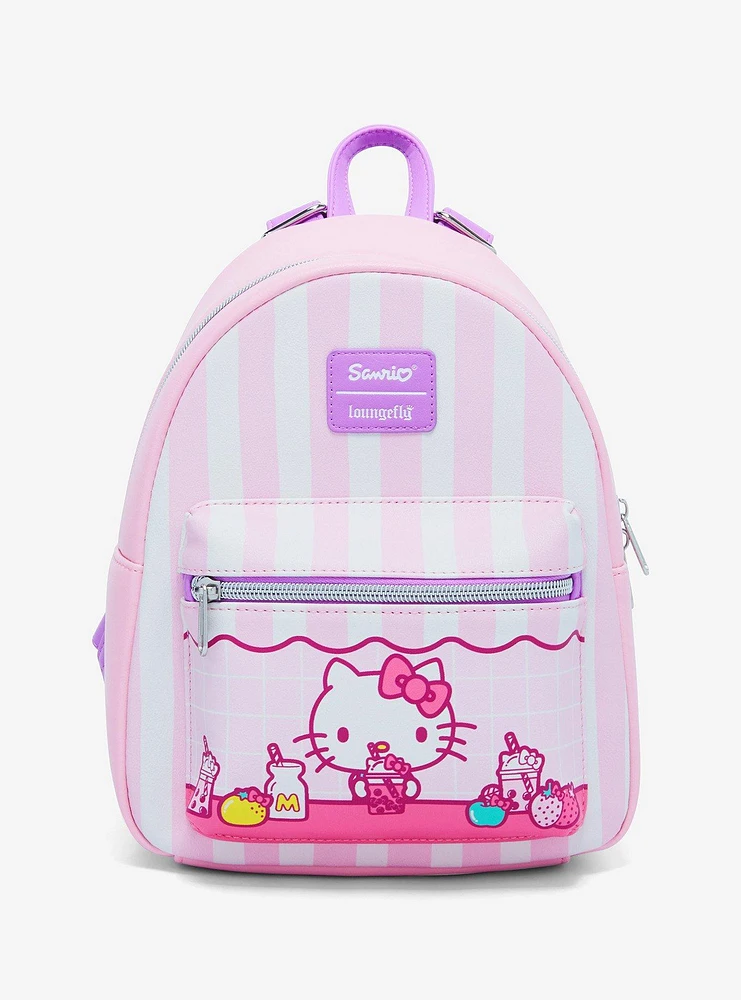 Loungefly Hello Kitty Sweets Pink Stripe Mini Backpack