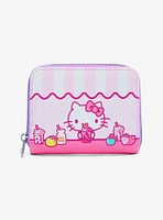 Loungefly Hello Kitty Sweets Pink Stripe Mini Zipper Wallet