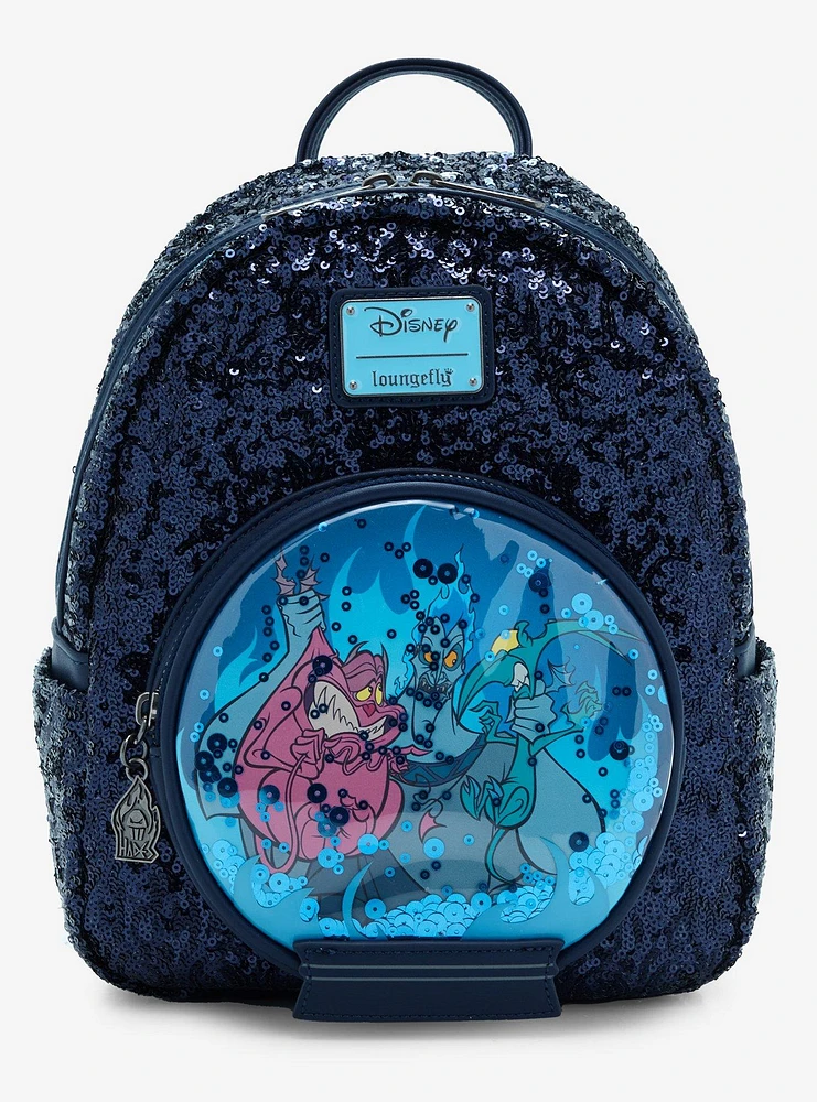 Loungefly Disney Hercules Hades Snow Globe Sequin Mini Backpack