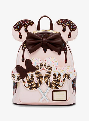 Loungefly Disney Minnie Mouse Chocolate Sprinkle Lollipop Ears Mini Backpack - BoxLunch Exclusive