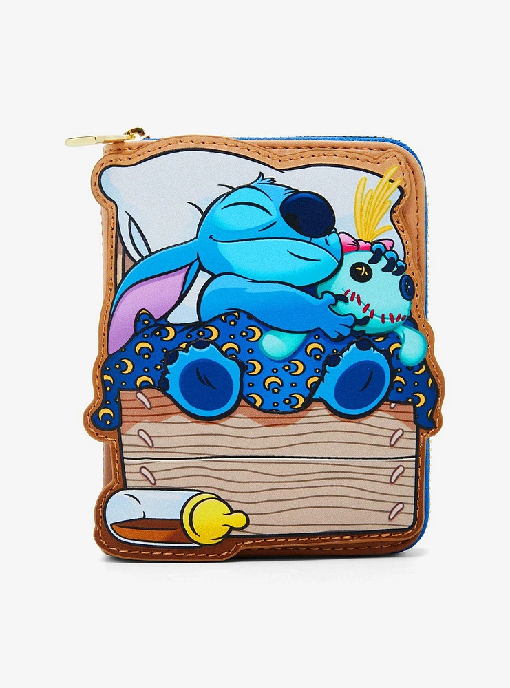 Loungefly Disney Lilo & Stitch Sleeping Stitch Small Zip Wallet - BoxLunch Exclusive