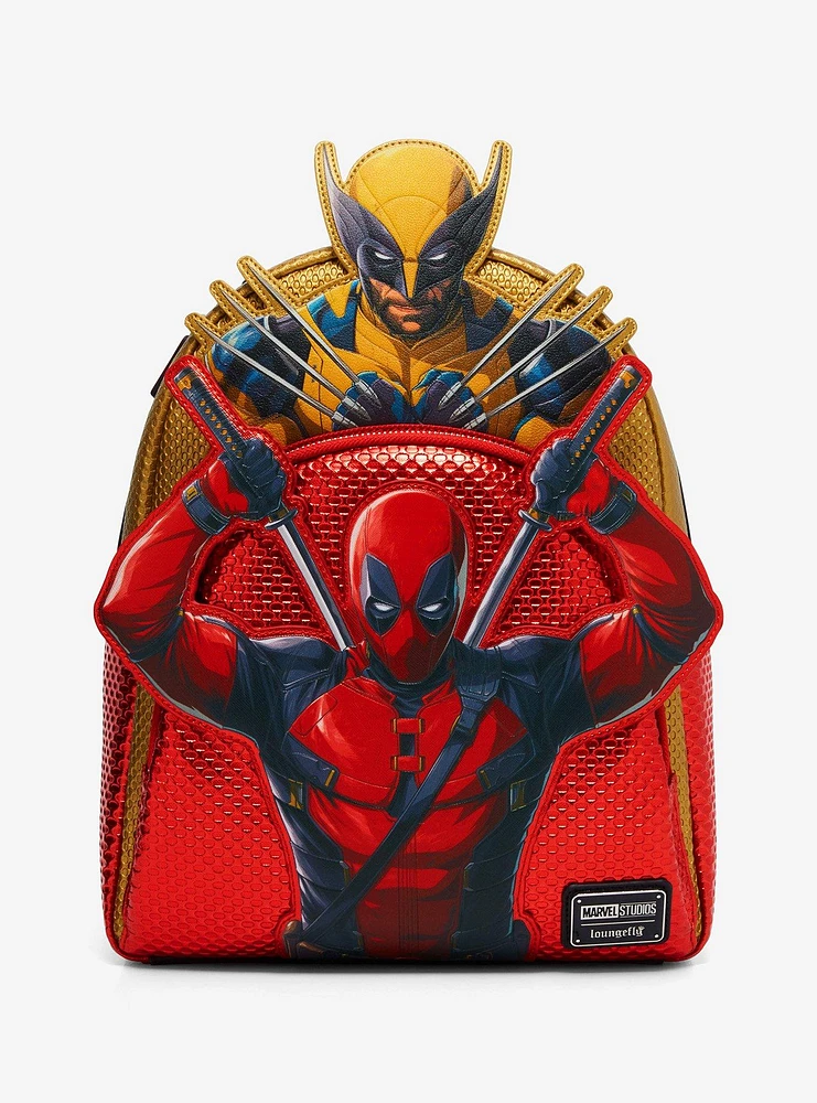 Loungefly Marvel Deadpool & Wolverine Layered Character Mini Backpack