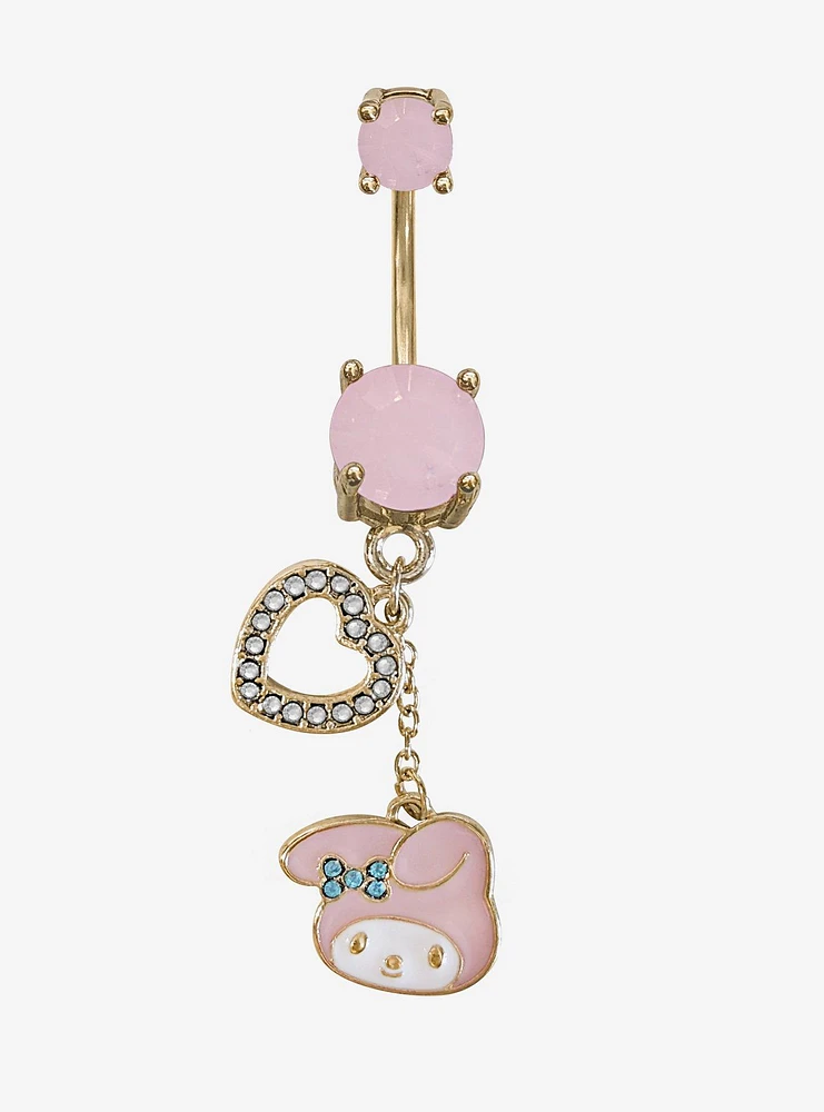 Steel My Melody Heart Bling Navel Barbell