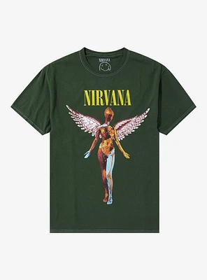 Nirvana Utero Angel Green Girls T-Shirt