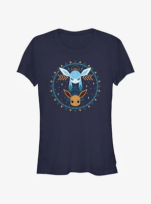 Pokemon Eevee Glaceon Circle Girls T-Shirt