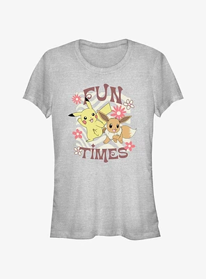 Pokemon Fun Times Pikachu & Eevee Girls T-Shirt