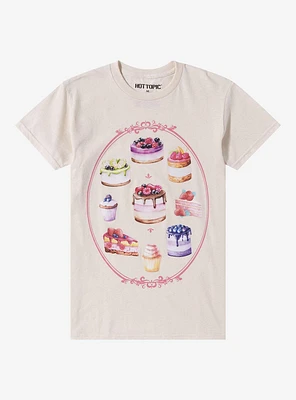 Cake Filigree Frame Boyfriend Fit Girls T-Shirt