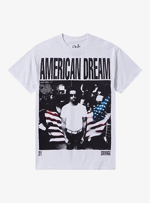 21 Savage American Dream Flag Portrait T-Shirt