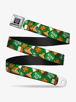 St. Patrick's Day Buttons Stacked Seatbelt Buckle Belt