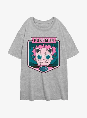 Pokemon Jigglypuff Girls Oversized T-Shirt